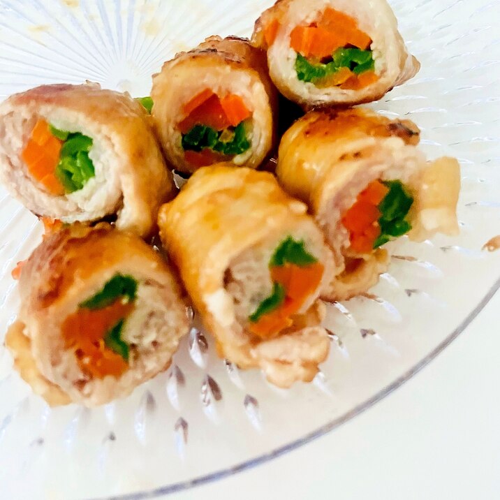 人参とインゲンの肉巻き
